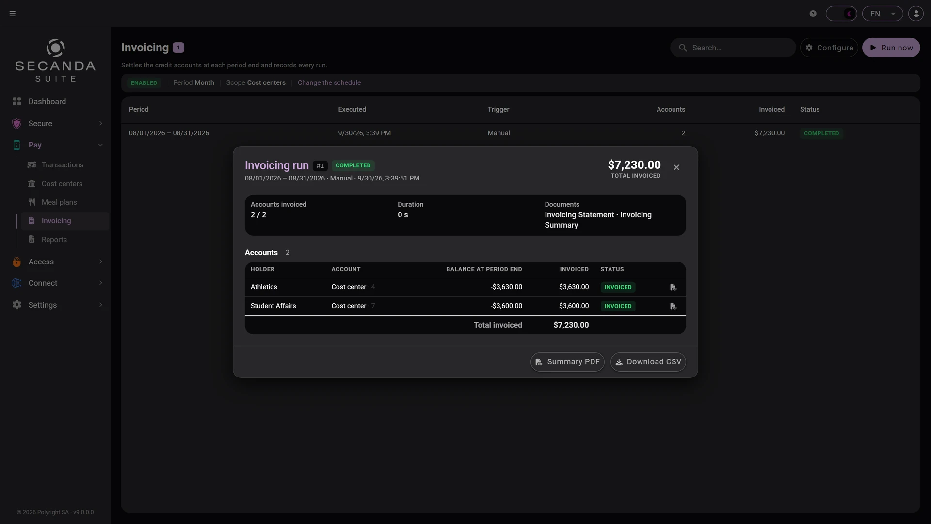 Invoicing