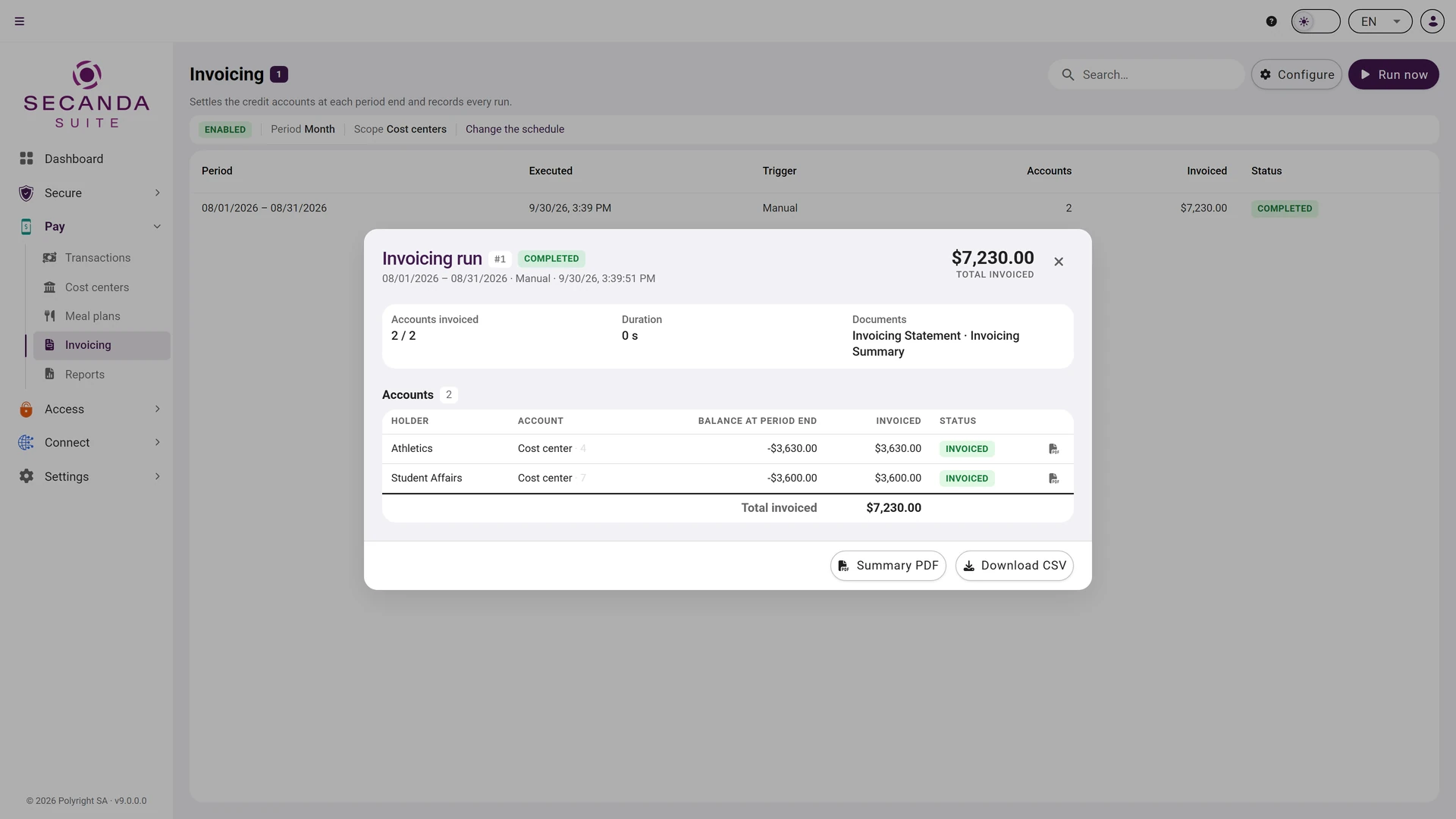 Invoicing